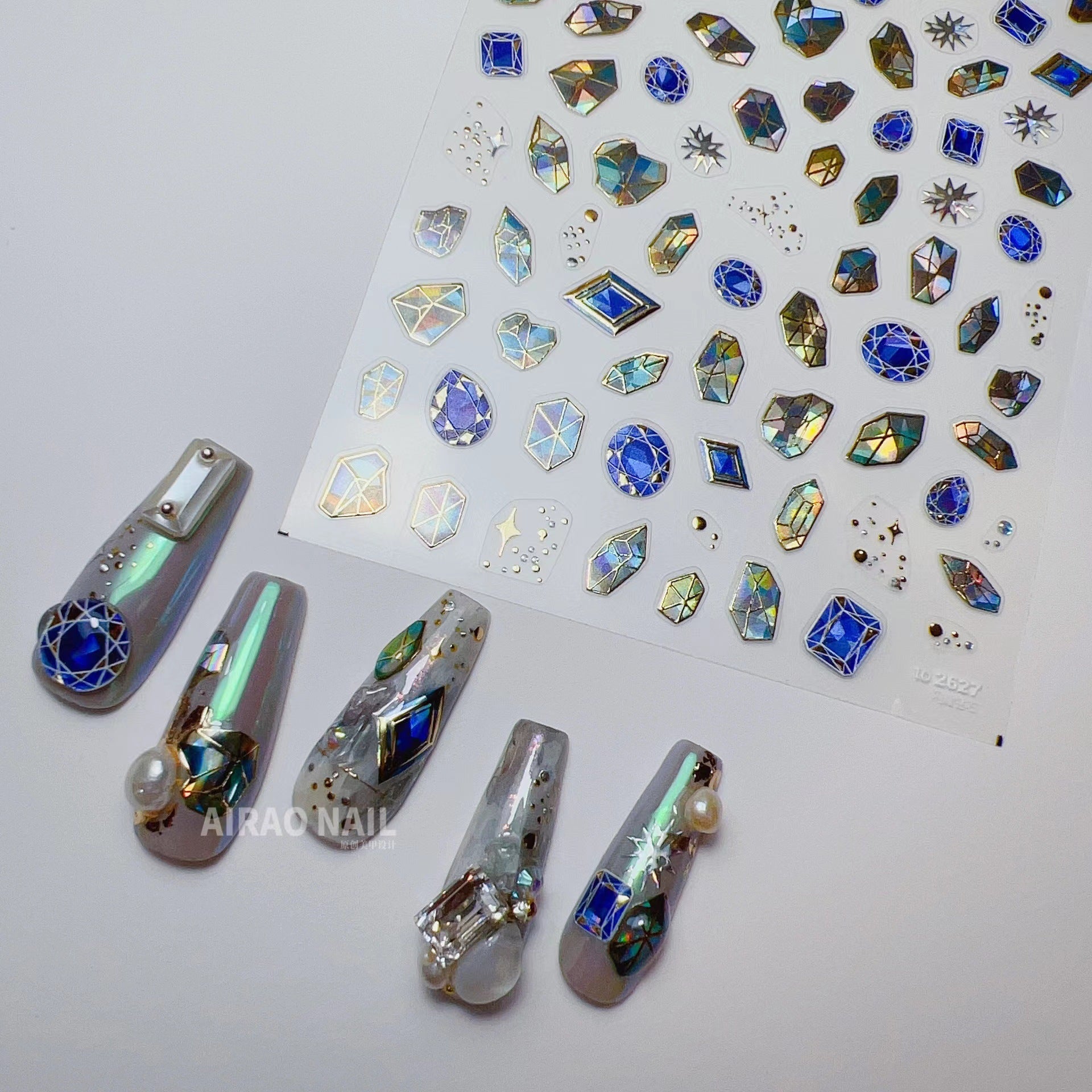 365nails: "Holographic Diamond Gem" – Nail Art Stickers