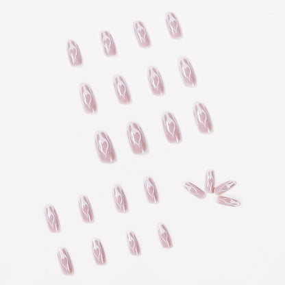 direct supply of white flame soft nail wear nail art finished fake nail nail art patch nail patch removable nail｜365nails