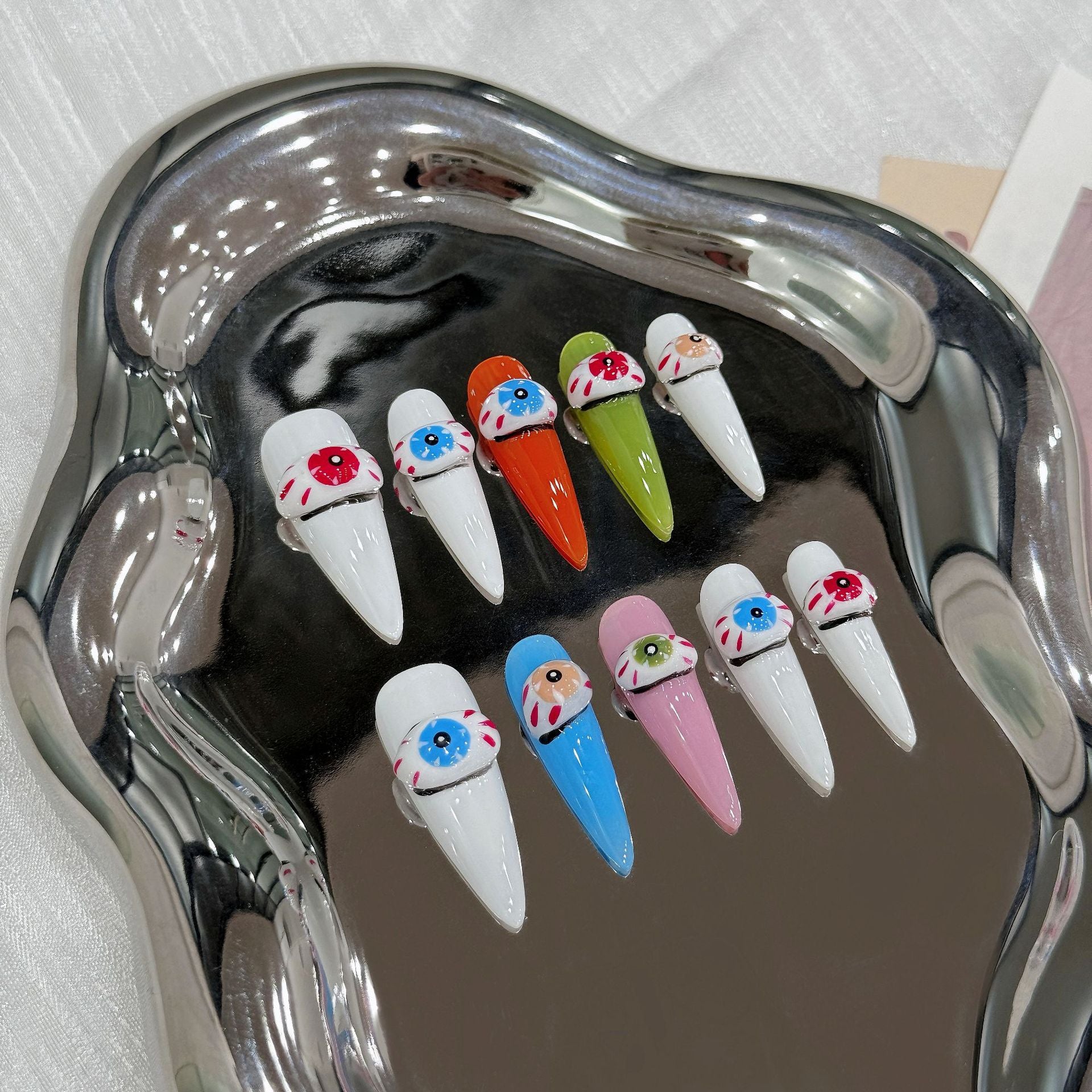 Pure handmade press on nails   nail art fake nails beauty | 365nails