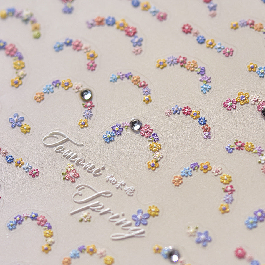 Colorful Crystal Bead – Fresh Spring Nail Art Stickers