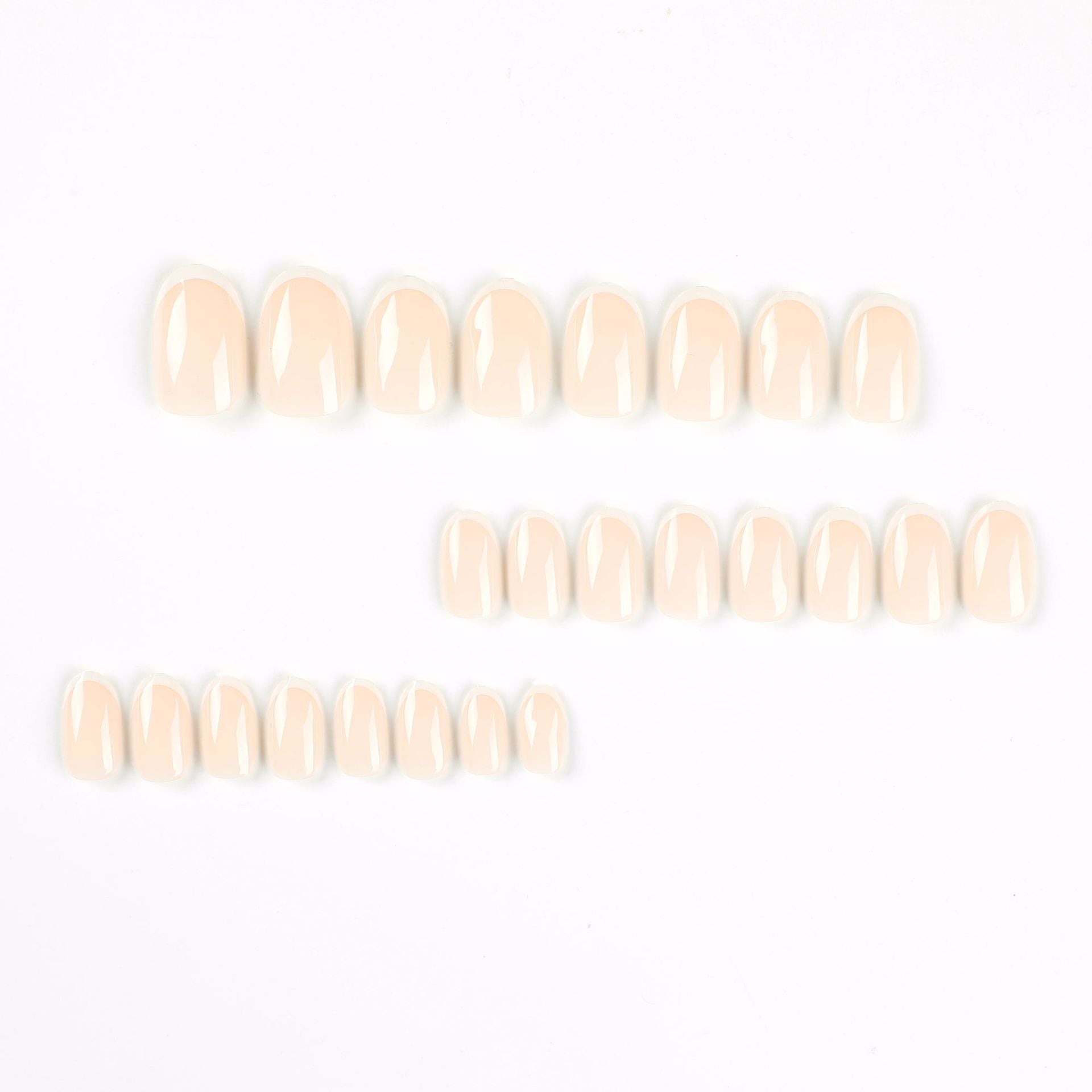 簡約白色法式可拆式穿戴甲