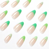 Prensa francesa verde para uñas, uñas postizas, uñas removibles, uñas postizas 365nails