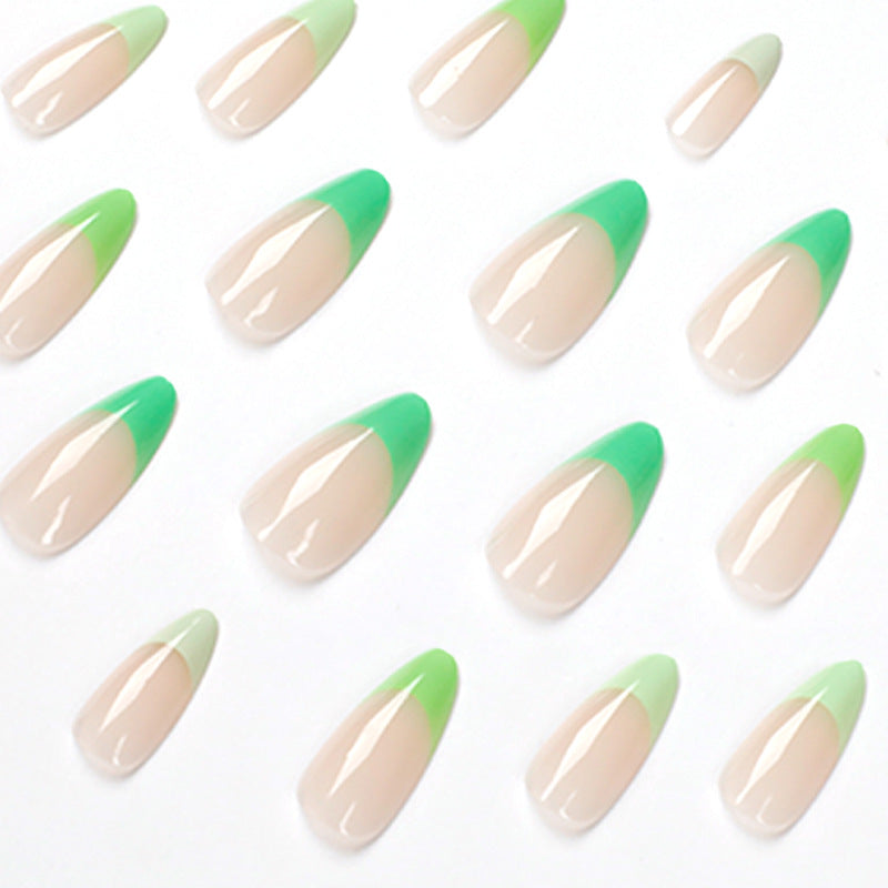 Prensa francesa verde para uñas, uñas postizas, uñas removibles, uñas postizas 365nails