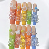 Colorful Candy Bear Jelly Cute Press On Nails