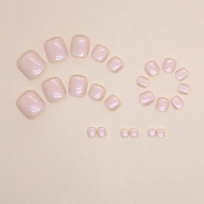 ina wind Press-on toenails fake nails warm color solid color aurora manicure white Press-on toenails nail nails｜365nails