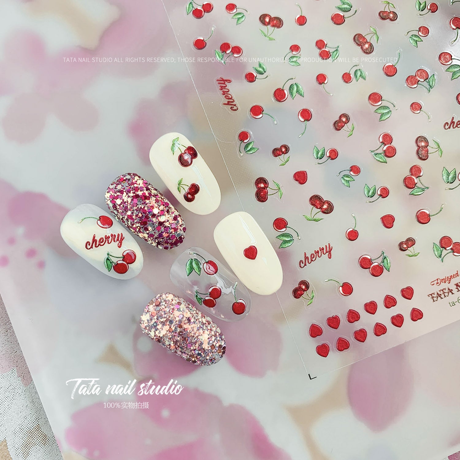 365nails: "Watercolor Peach Fruit" – Nail Art Stickers