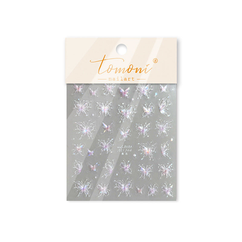 Jelly Crystal Butterfly – Dreamy Nail Art Accent Set