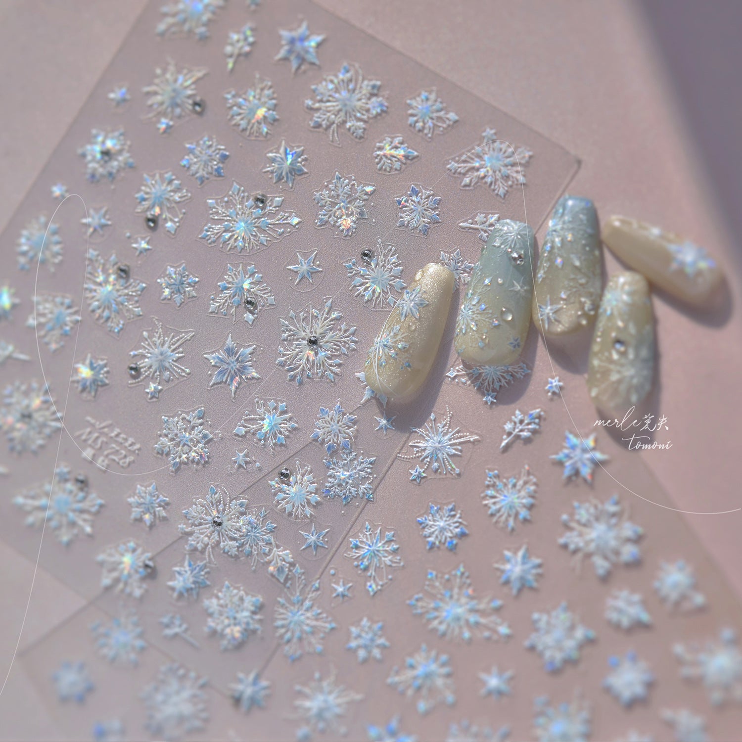 全息水晶雪花 — 冬日仙子美甲套組