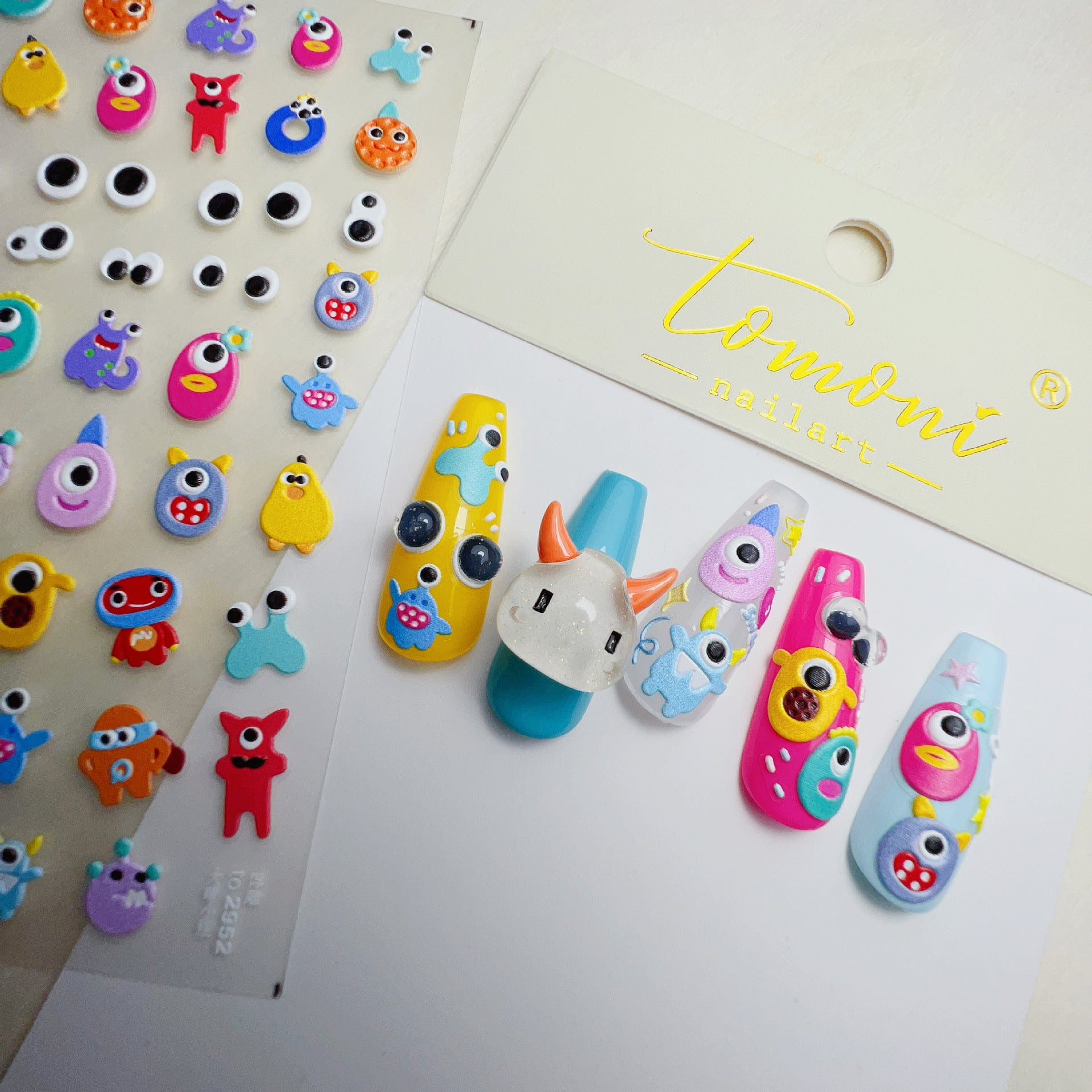 365nails: "cute little monster" – Nail Art Stickers