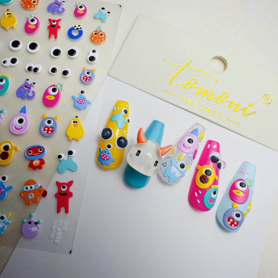 365nails: "petit monstre mignon" – Autocollants pour ongles