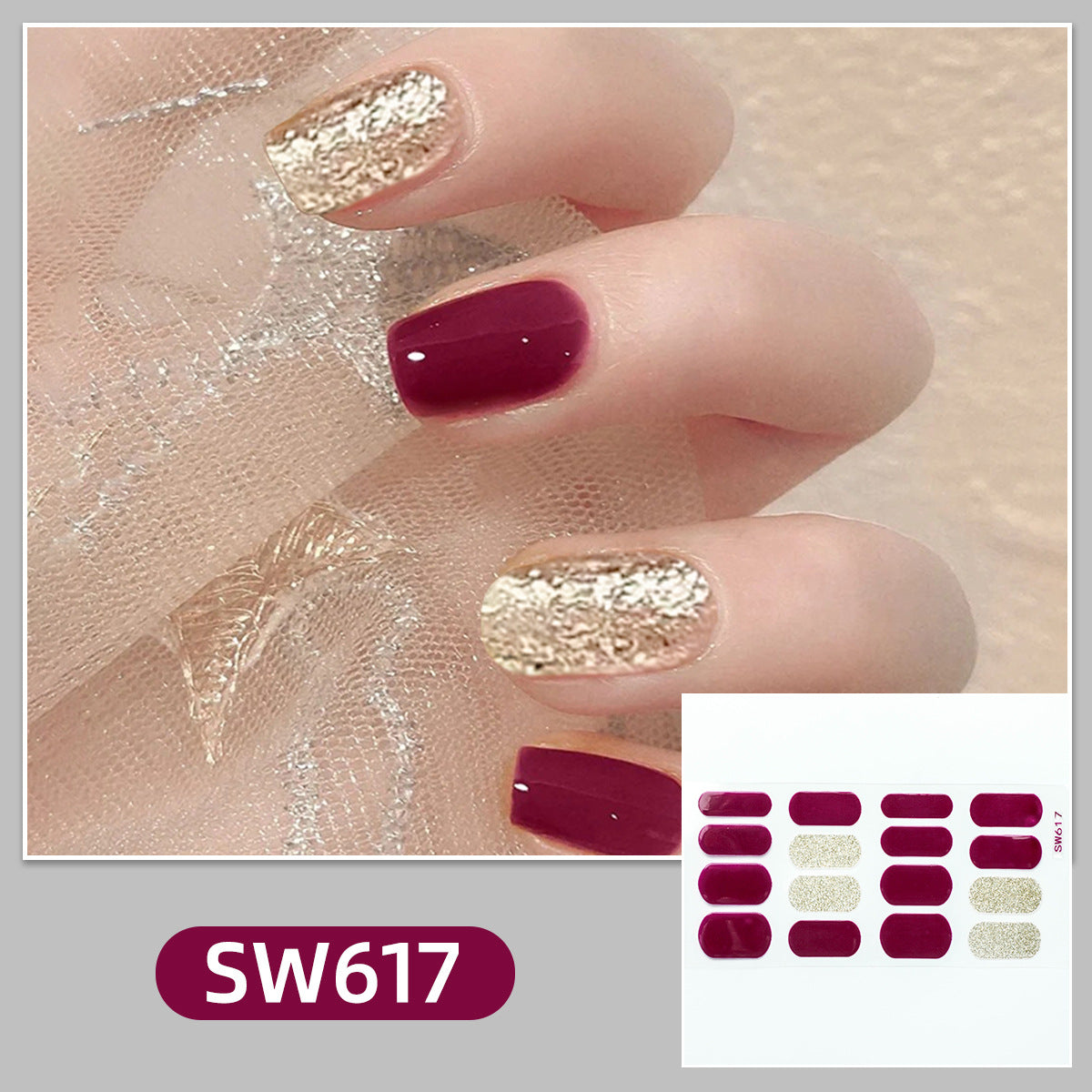 Nail art sticker simple solid color collection nail sticker gentle gradual change jump color nail sticker, waterproof and long-lasting sticker｜365nails