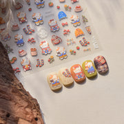365nails: "포근한 옷차림 고양이" – 네일 아트 스티커