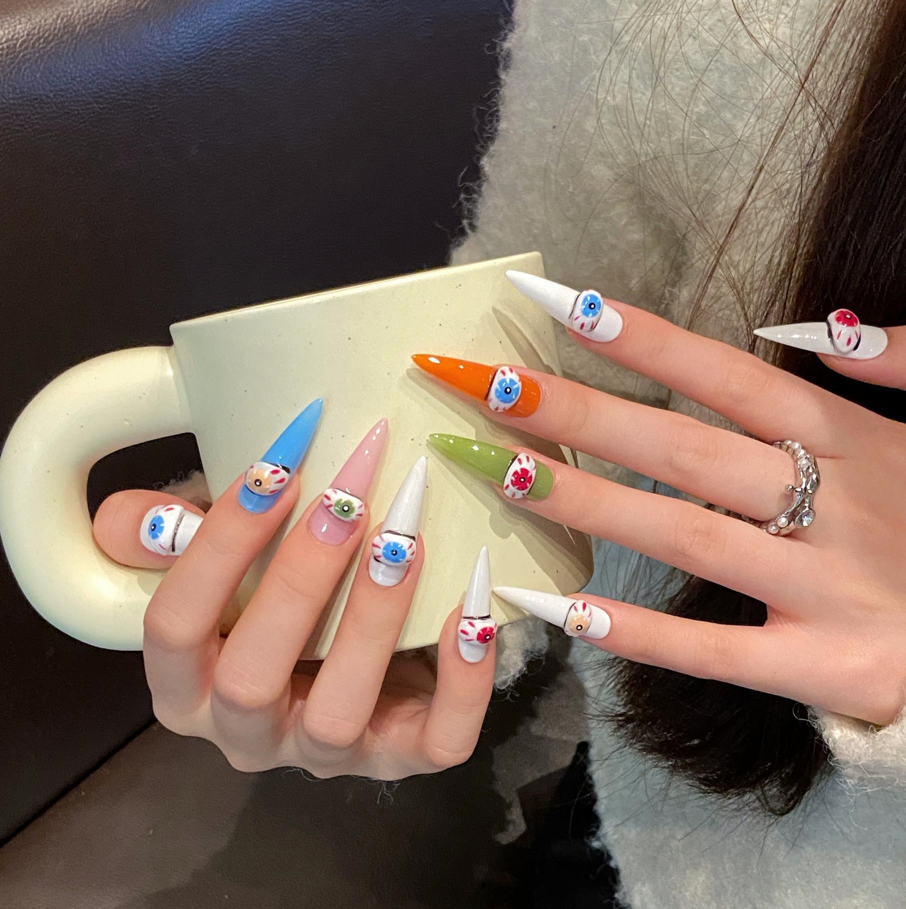 Pure handmade press on nails   nail art fake nails beauty | 365nails