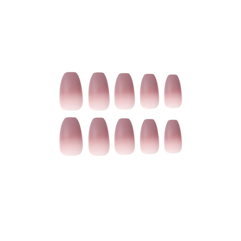 Wear armor short grape gradual change smoke purple matte nail wear nail advanced nail wear nail wholesale nail piece｜365nails