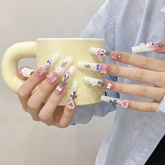 Pure handmade press on nails   nail art fake nails beauty | 365nails