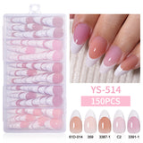 Nail Tips French press on nails  Short Almond Short Square Versatile Removable Patch Nail Art 150 Boxed Fake Nails