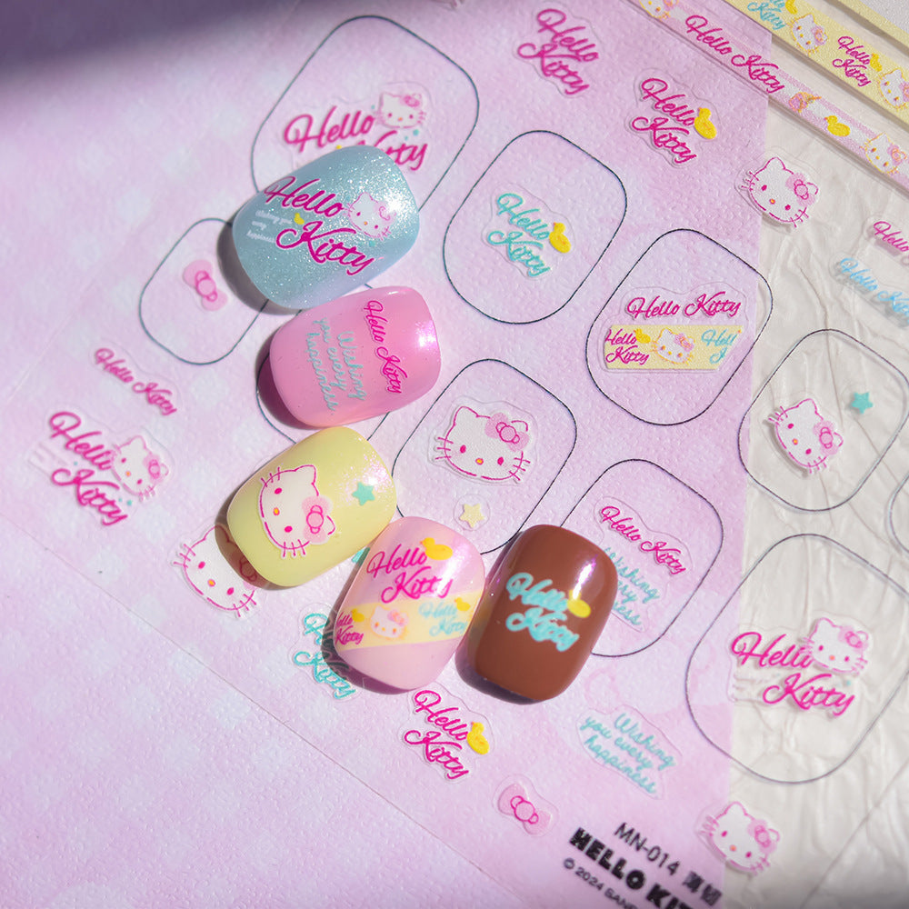 365nails: "Hello Kitty Pink" – nail art stickers