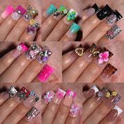 New duck bill nail wearing candy color lollipop duck bill shape  foreign trade hot nail press on nails (MOQ=3)
