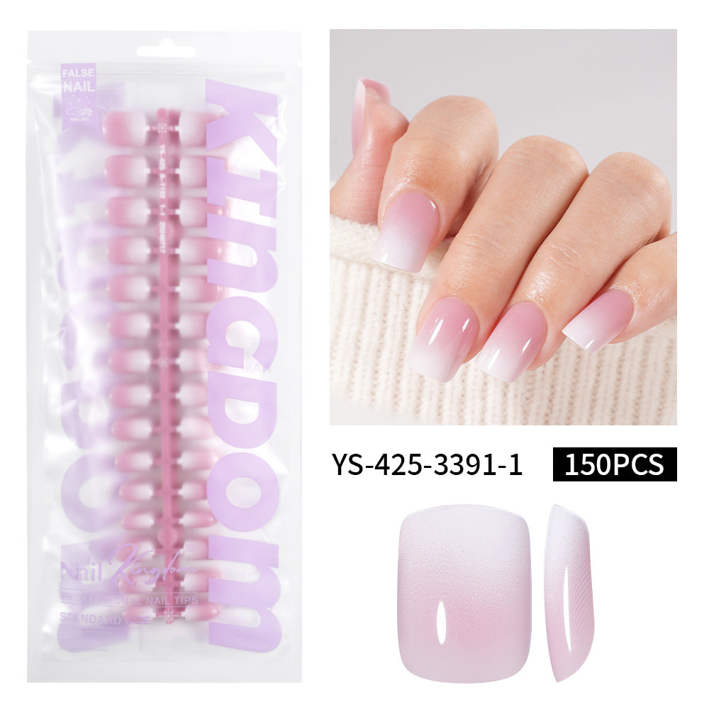 Pointes d'ongles classiques French — faux ongles press-on, 150 pièces préfabriquées (MOQ=3)