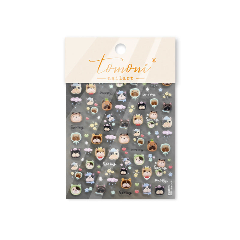 365nails: "Chiot Mignon du Printemps" – Autocollants Nail Art