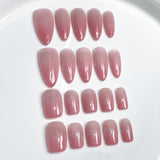 Uñas postizas hechas a mano con diseño de ojo de gato, parche corto, deseo puro de cambiar gradualmente el estilo de uñas postizas con forma de almendra | 365nails