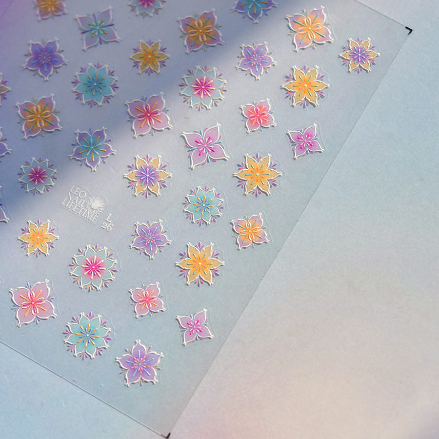 365nails: "Bohemian Colorful Flower" – nail art stickers