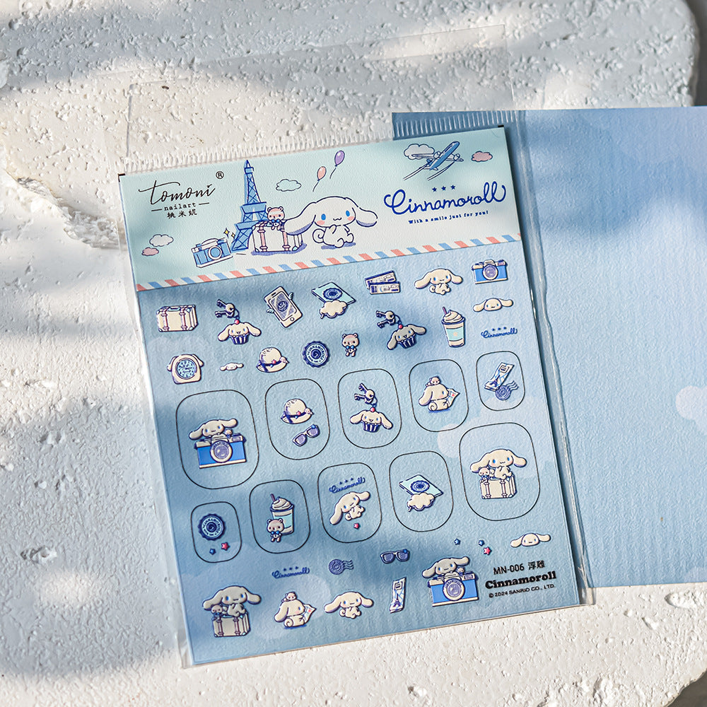 Cinnamoroll Travel Collection: "Cinnamoroll Travel Adventure" – 3D Nail Sticker