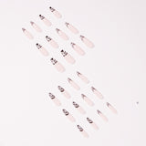 Black and white markings French False nail Wear Nail Art Finished Fake Nail Nail Patch Nail Patch ｜365nails