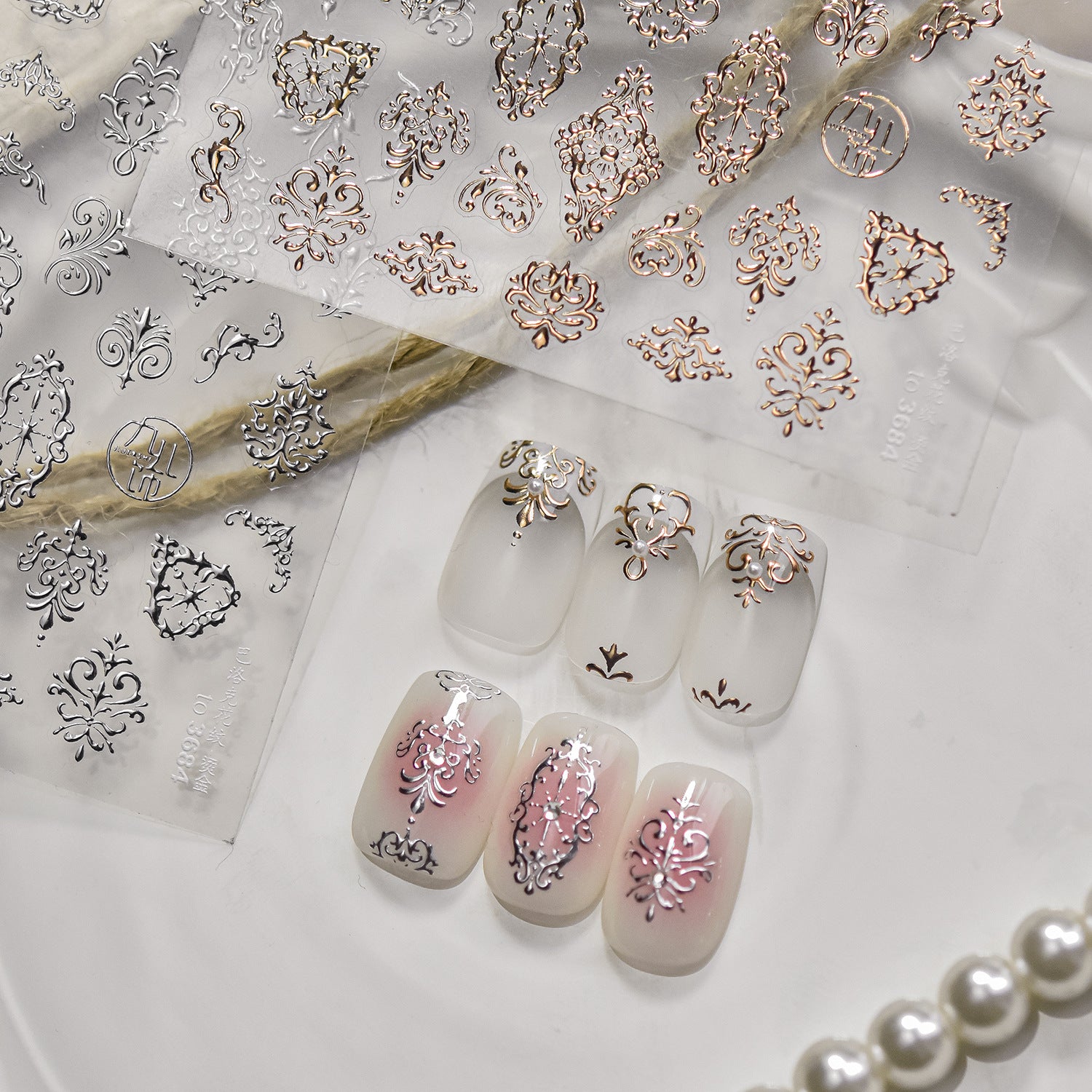 365nails: "Vintage Baroque Lace Filigree" – Nail Art Stickers