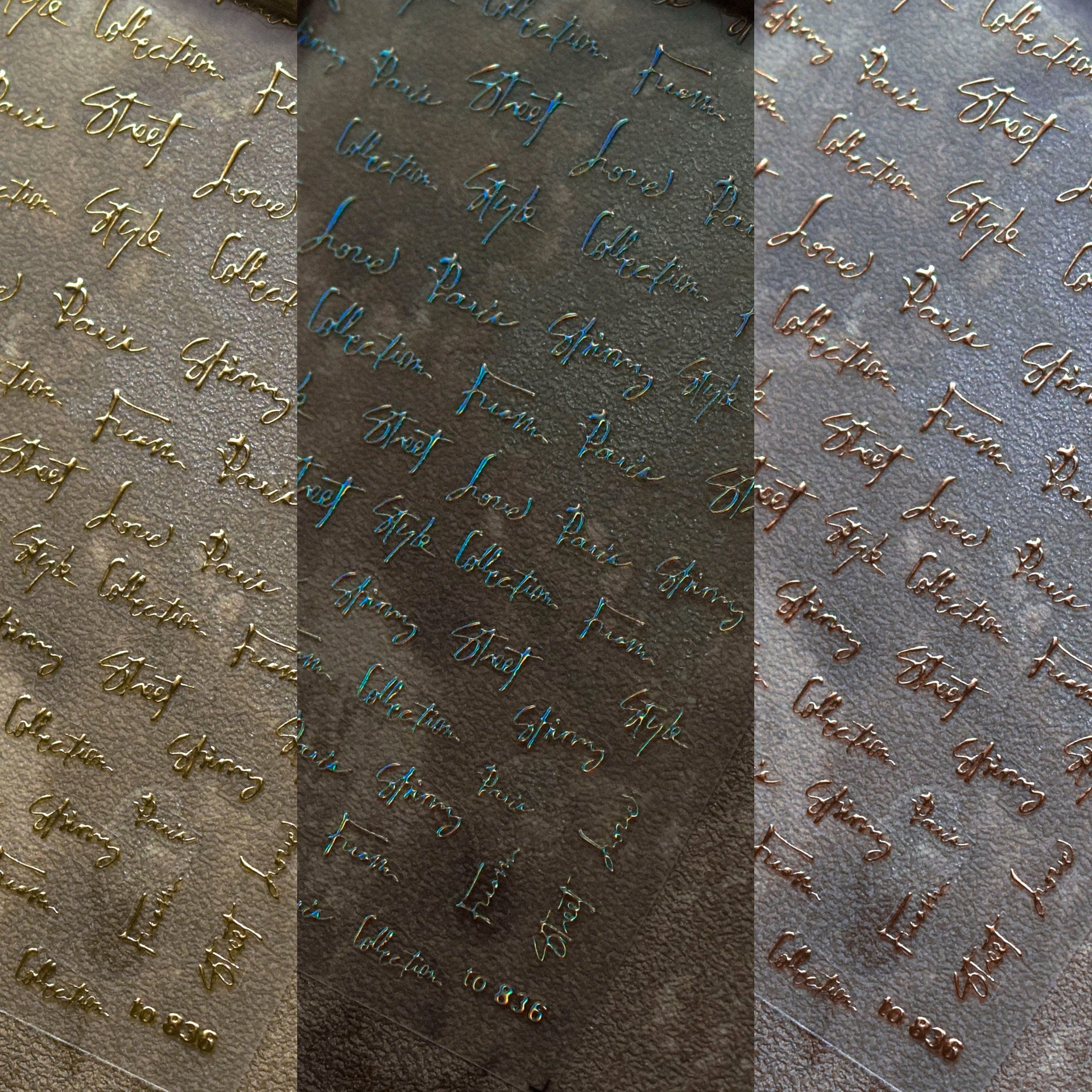 全息文字指甲貼紙 — 5D 浮雕龐克與 Y2K 風套組