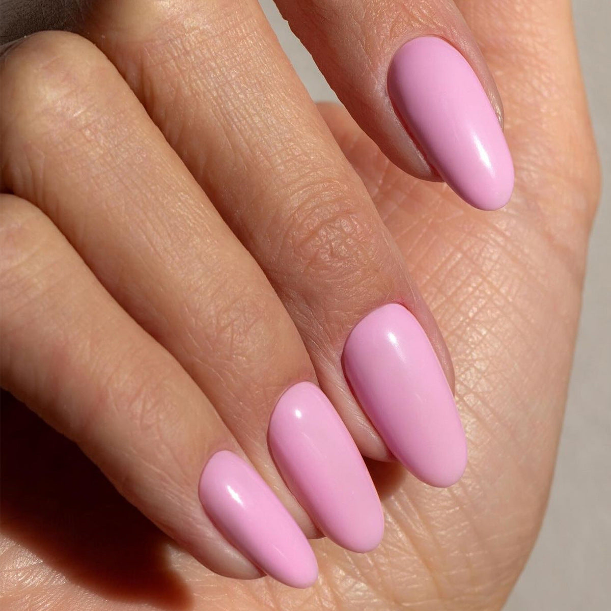 Factory direct sales wearing nail Yiwu manicure 24 pieces short round nail piece solid color simple fake nail wholesale