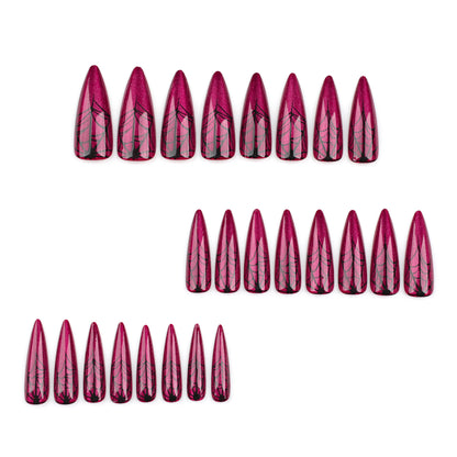 Special for wearing nail s, red cat eye, Halloween nail art,  pointed nail ｜365nails