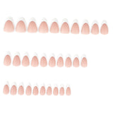 French white matte press-on nails short almond nail art piece  hot-selling simple s s｜365nails