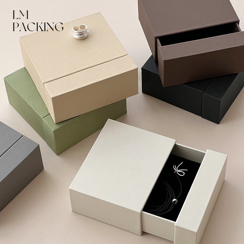 Minimalist Drawer Jewelry Packaging Box (MOQ=10)
