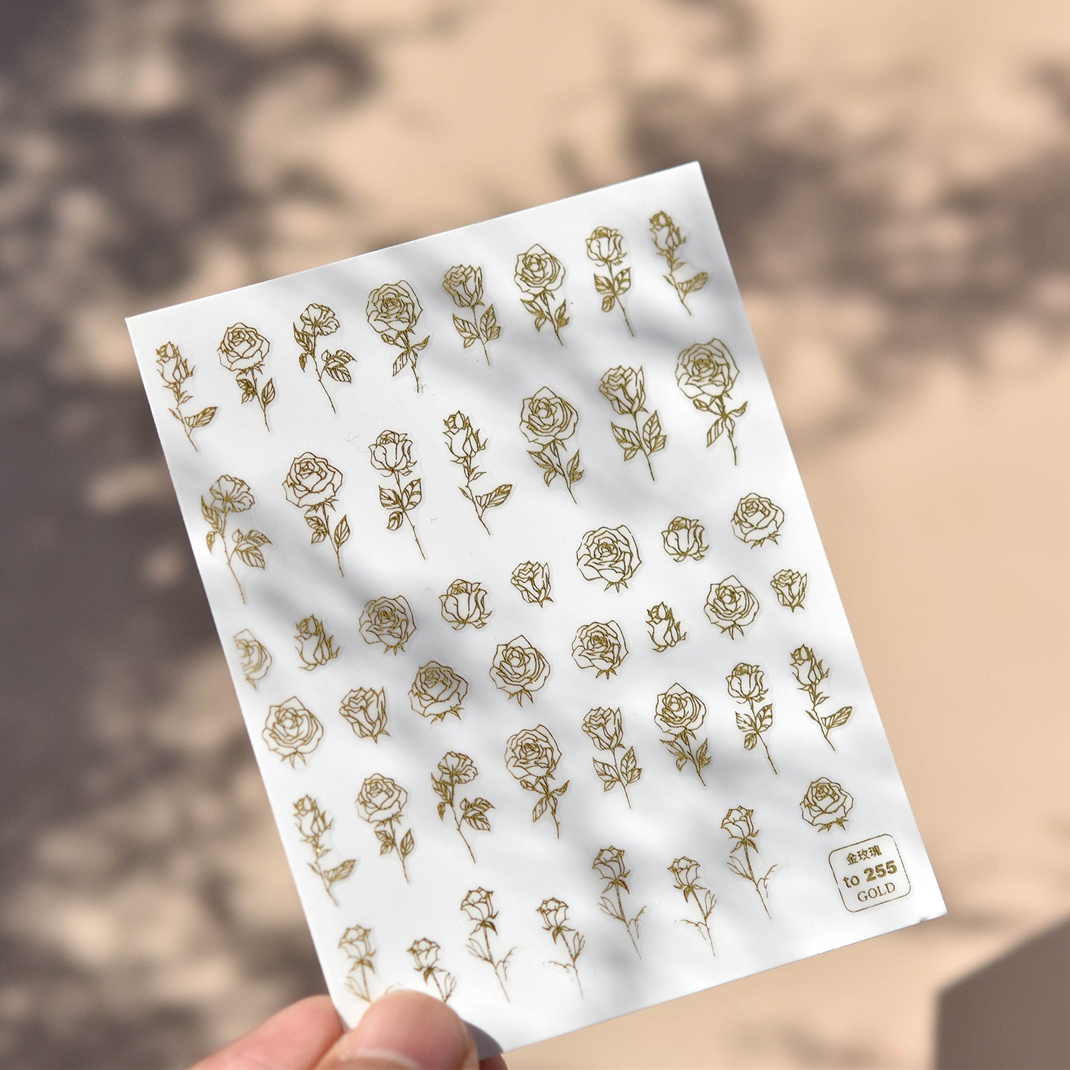 365nails: "Metallic Gold Rose" – nail art stickers