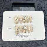 Pure hand-worn manicure spring and summer whitening magic mirror powder sugar cube bright diamond detachable hand-worn manicure｜365nails