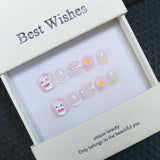 New handmade press-on nails cute cartoon fake nail flakes 3-12 years old