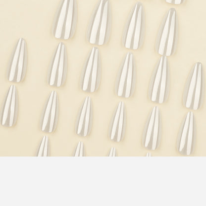Simple new product coated wearable nail   solid color fake nail almond short wearable nail piece｜365nails