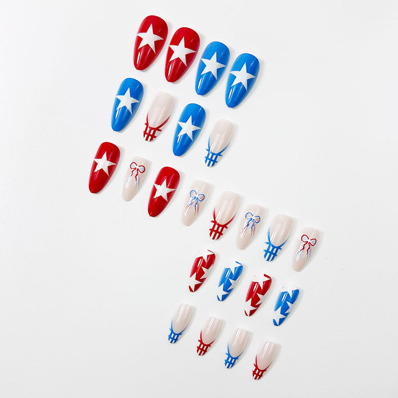365nails: "Patriotic Plaid"