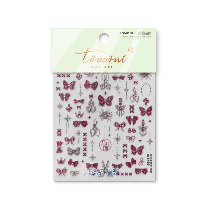 Crystal Diamond Butterfly – Holographic Nail Art Set