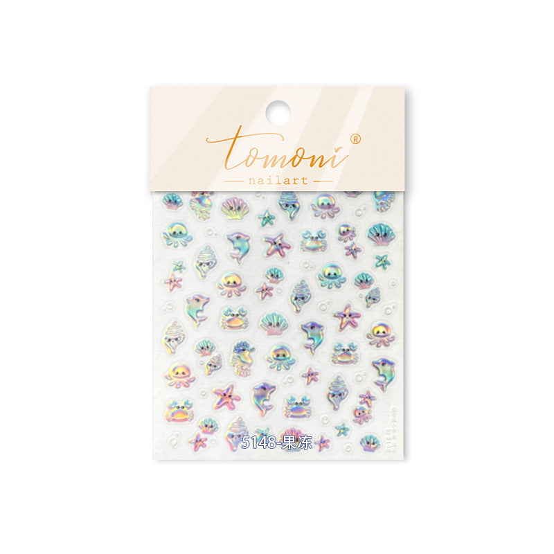 365nails: "Iridescent Ocean Friends" – nail art stickers