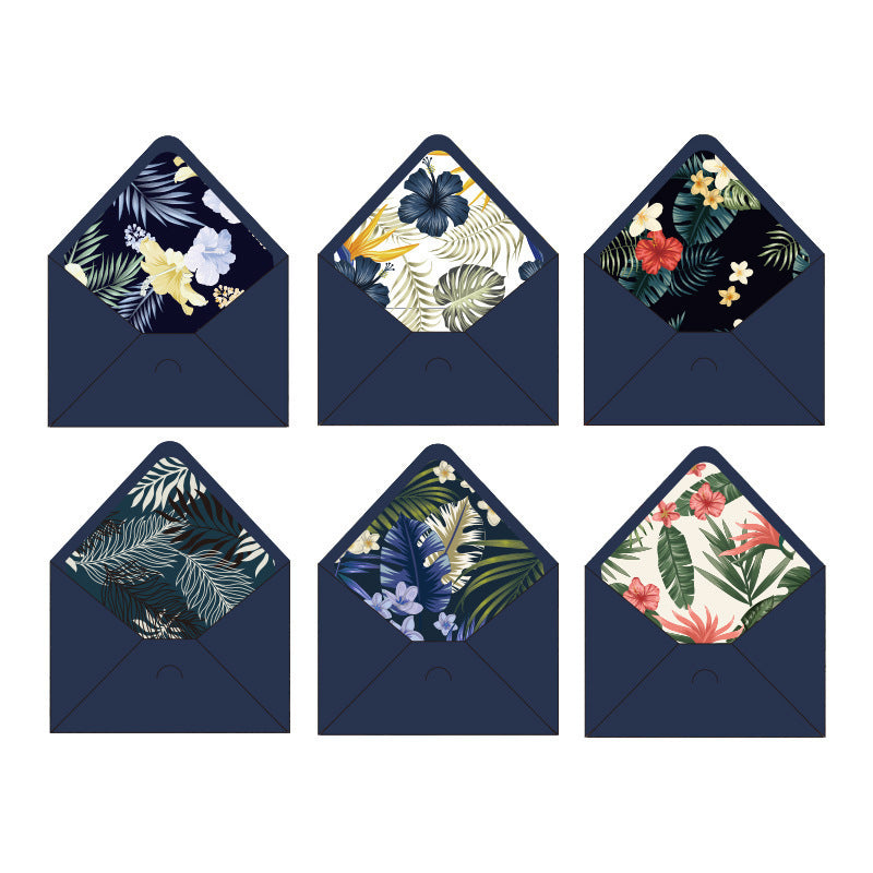 浪漫胭脂粉信封，花卉封蠟印 (MOQ=7)