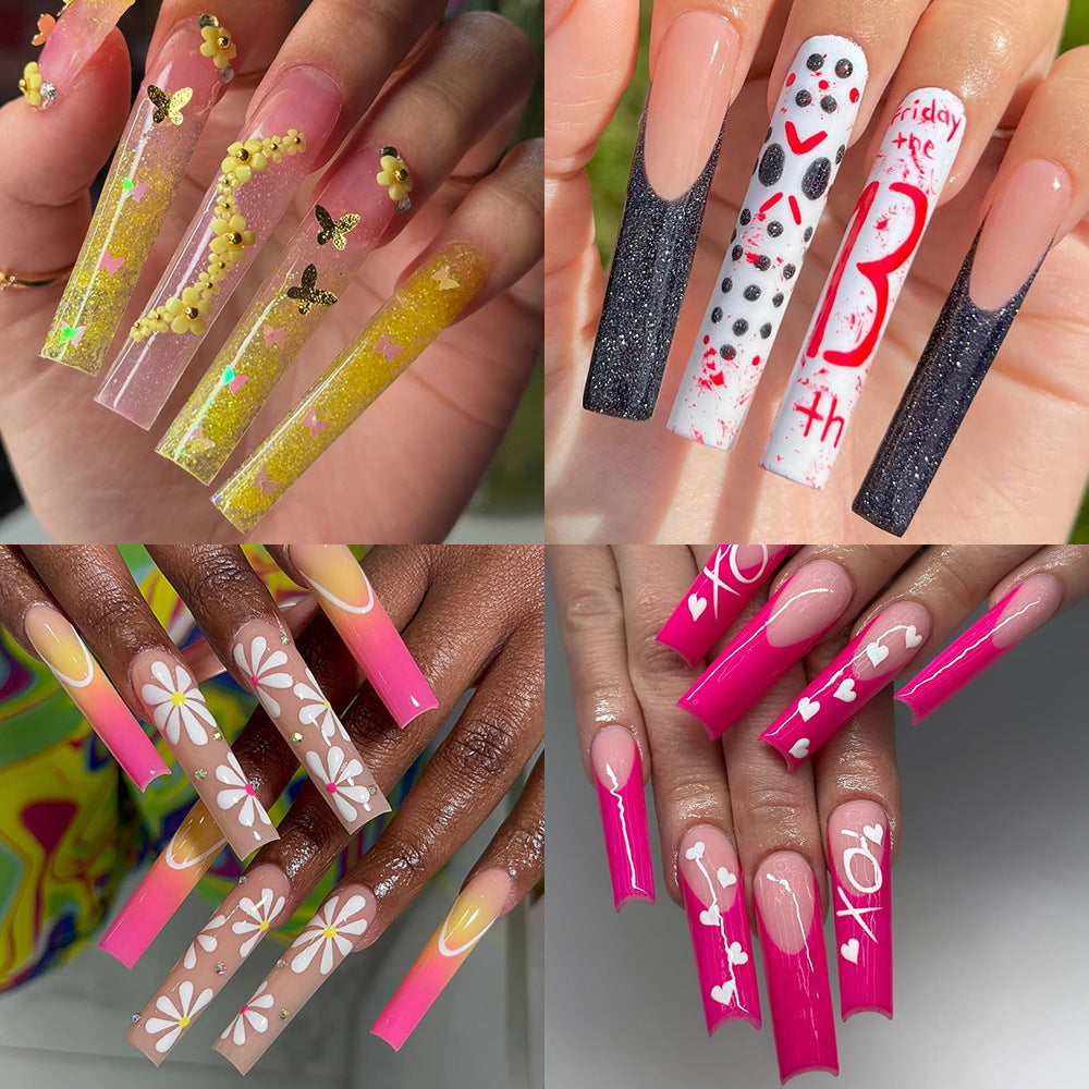 Pro Design Collection: "Half-Cover Tube" – Customizable Half-Cover Tube Nail Tips
