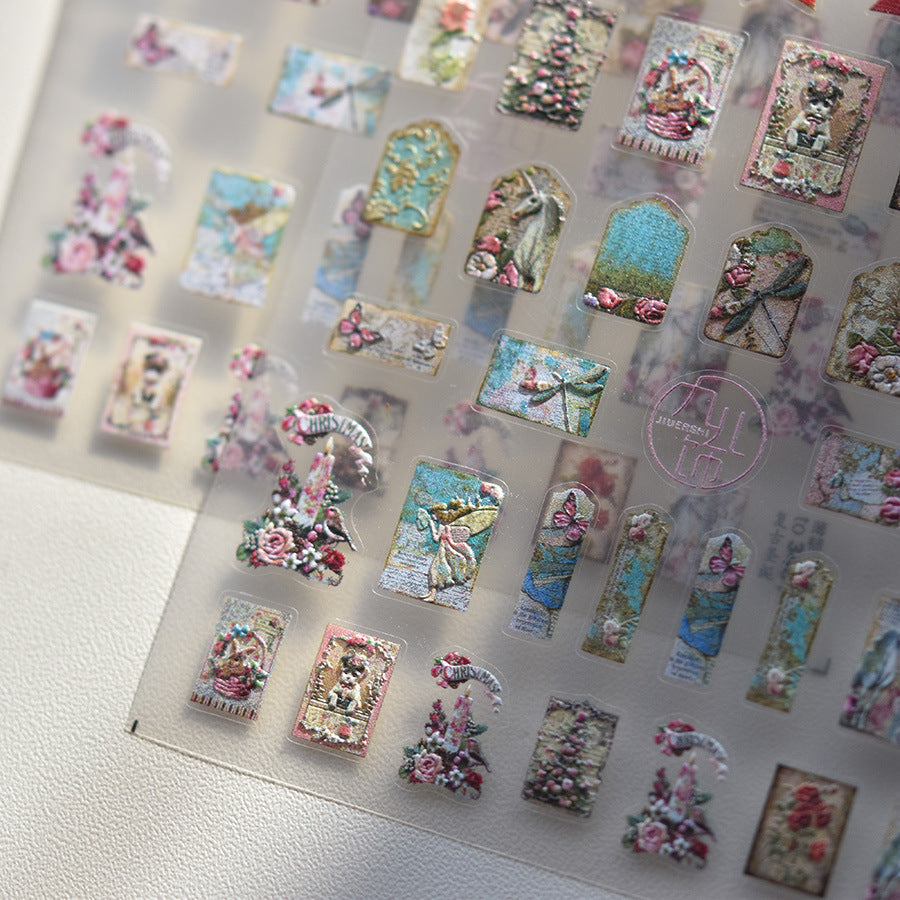 365nails: "vintage fairy & butterfly portrait" – Nail Art Stickers