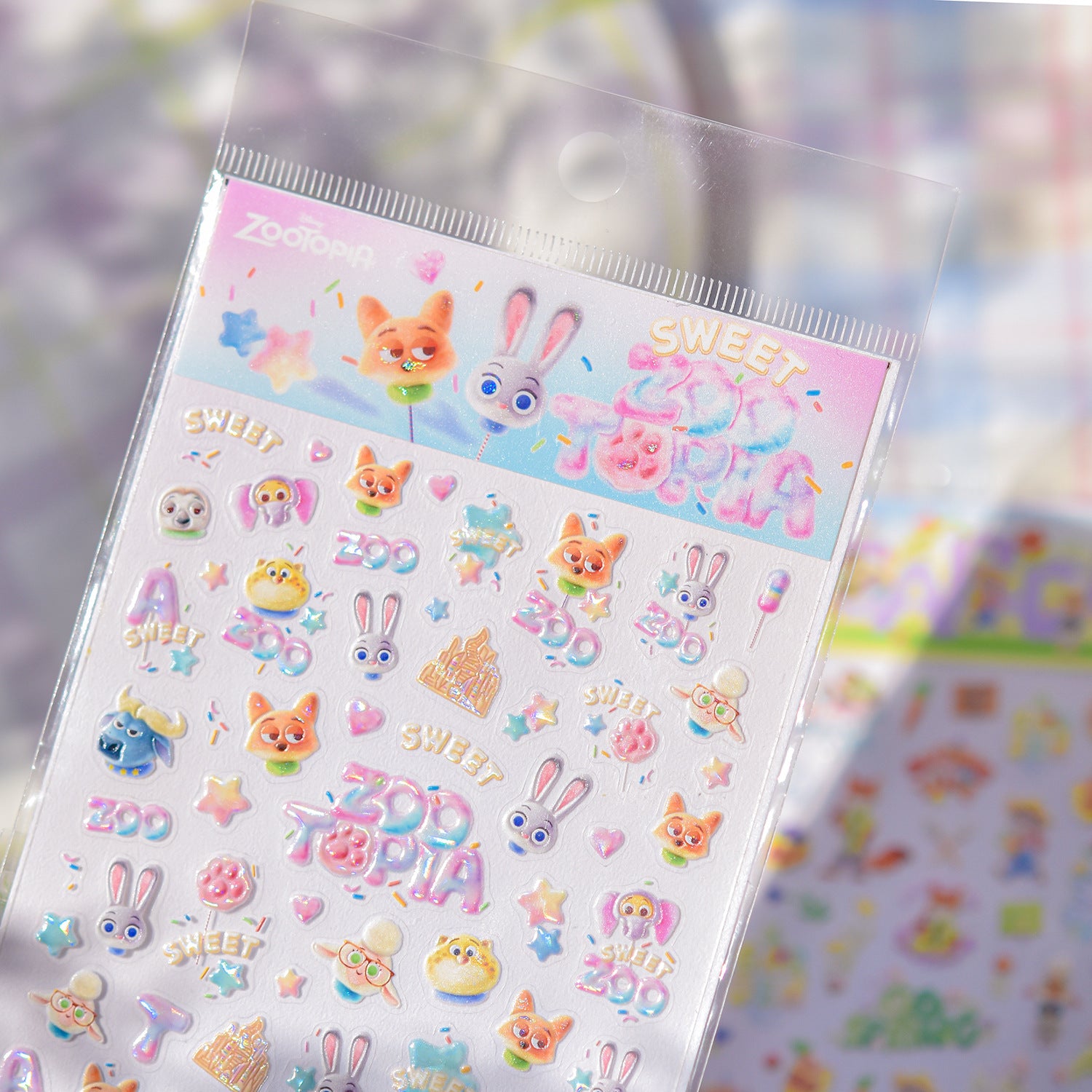 Zootopia Spring Garden Collection: "Zootopia Garden" – 3D Embossed Nail Sticker