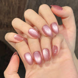 Pearl Pink Shimmer Soft Gloss Press On Nails