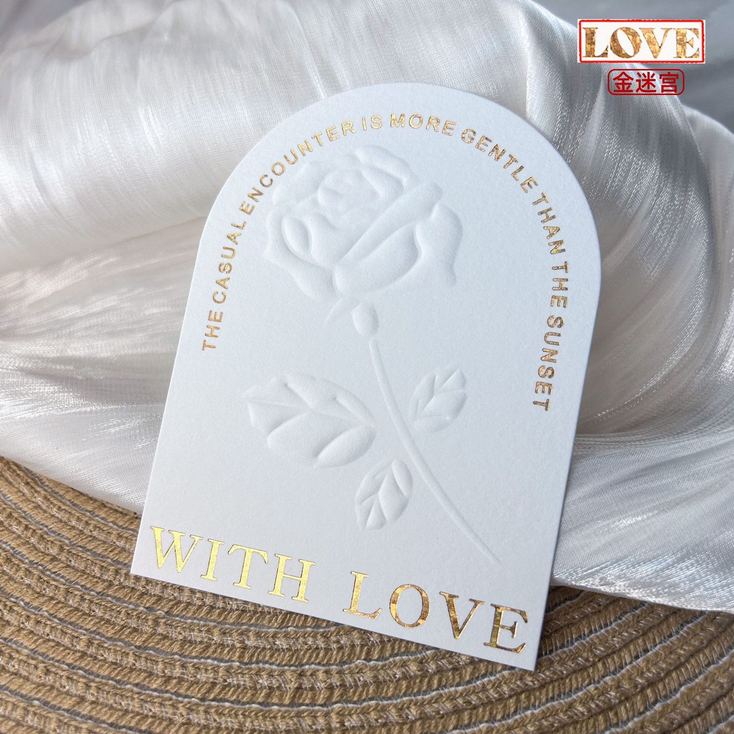 Embossed Gold Cotton Display Cards for Press On Nails (MOQ=50)