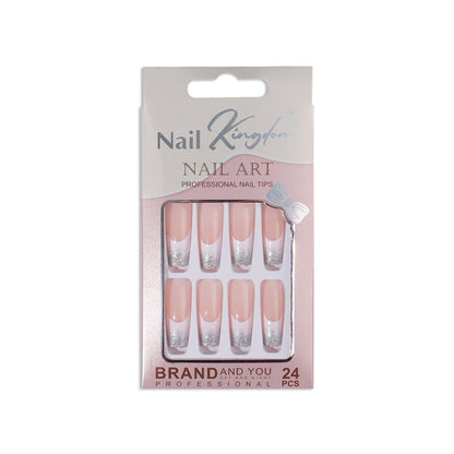 Nail Tips special for press on nails rectangular nail pieces removable full sticker manicure 24 pieces boxed fake nail factory wholesale