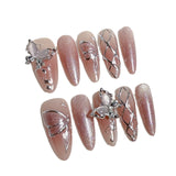 Uñas postizas hechas a mano, color rosa claro, con efecto hielo dulce, parches de uñas avanzados pintados a mano, venta al por mayor de fábrica | 365nails