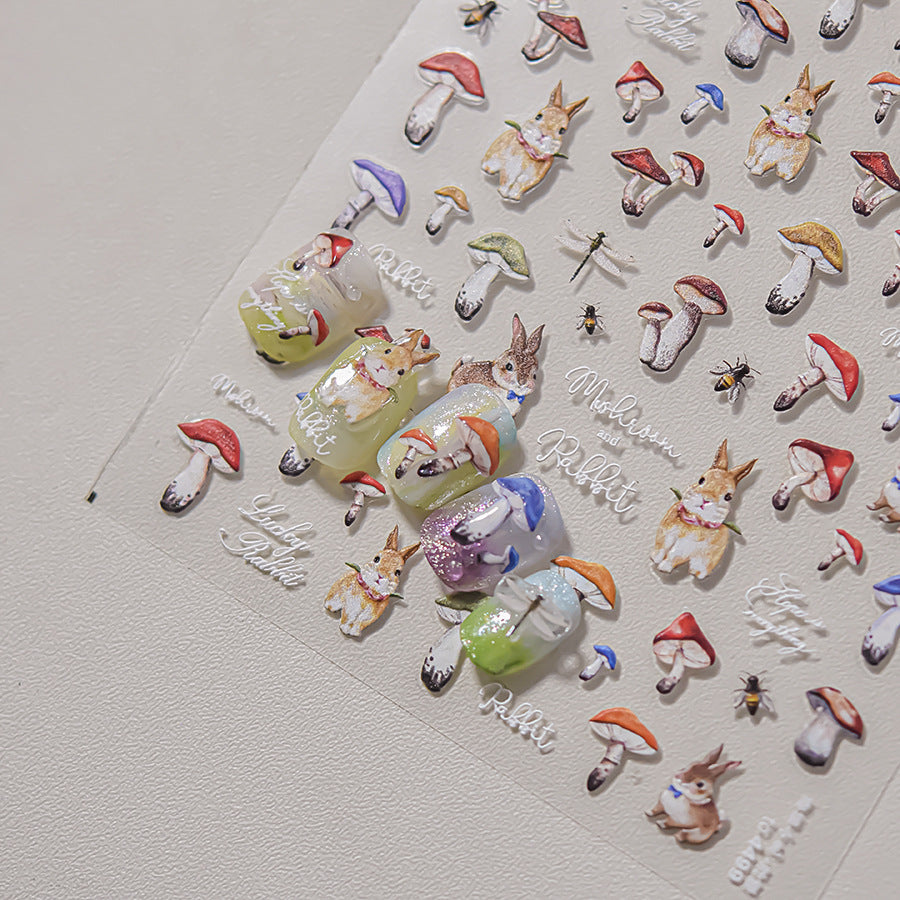 365nails: 만화풍 미니 초상화 네일 아트 스티커